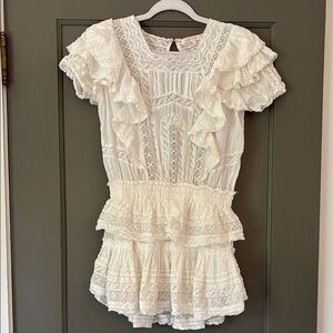 LoveShackFancy Stella Mini Dress
